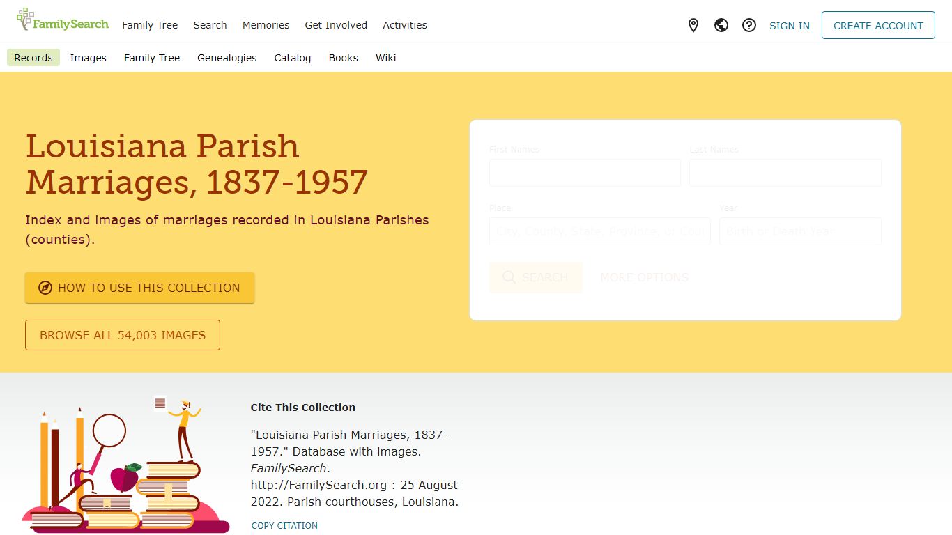 Louisiana Parish Marriages, 1837-1957 • FamilySearch